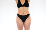 Womens black seamless high rise camel toe proof thong 